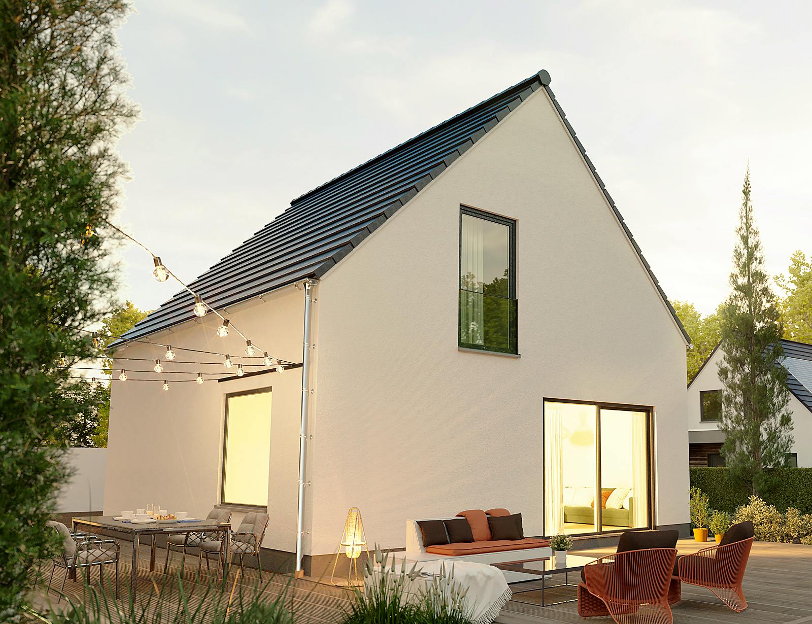Massivhaus Raumwunder 100 von Town & Country Haus Deutschland Schlüsselfertig ab 198750€, Satteldach-Klassiker Außenansicht 2