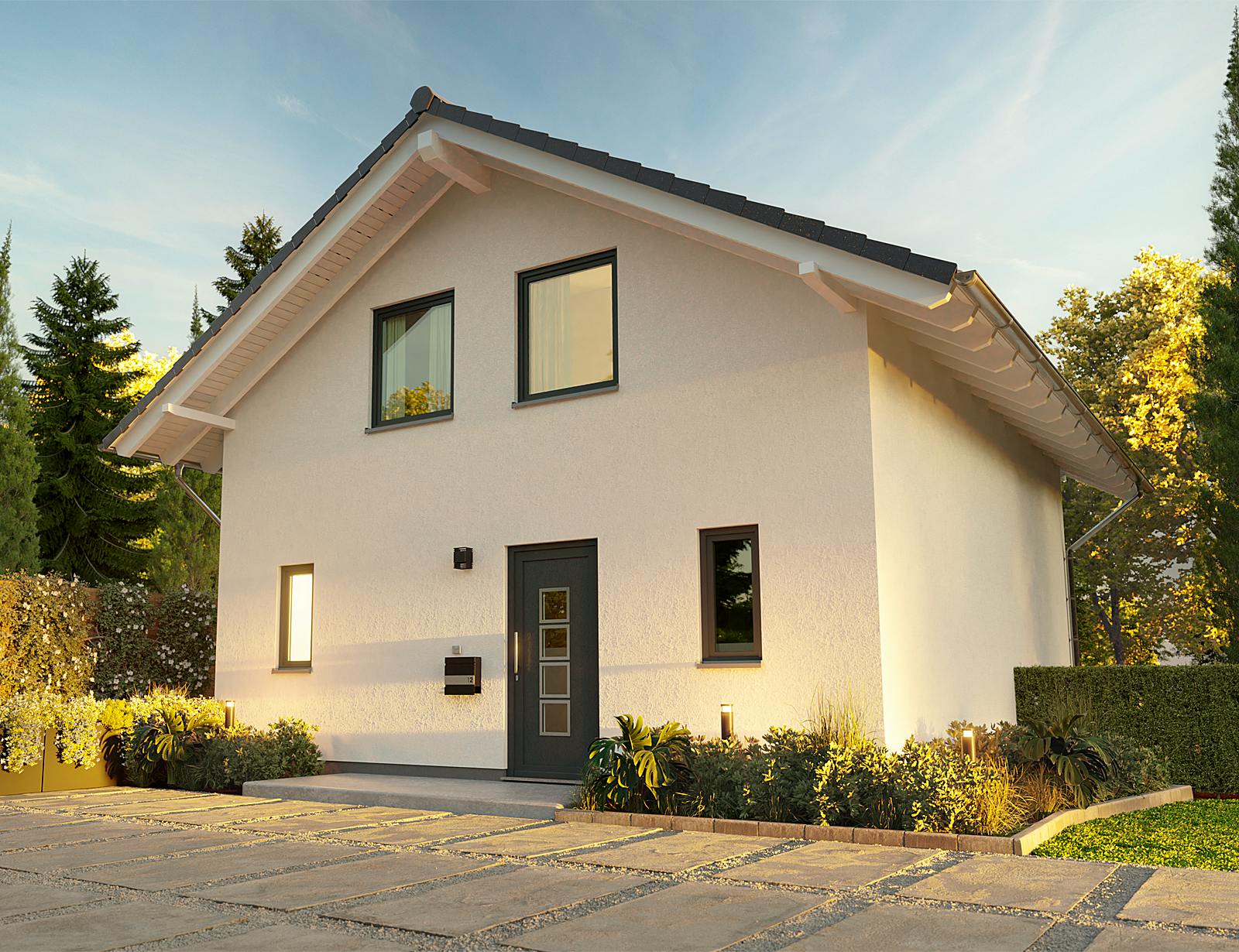 Massivhaus Raumwunder 100 Süd von Town & Country Haus Deutschland Schlüsselfertig ab 204350€, Außenansicht 2