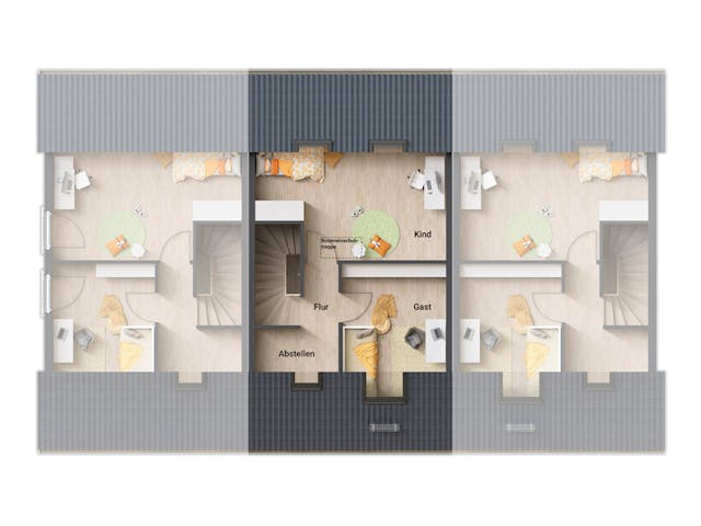 Massivhaus Reihenhaus Mainz 128 von Town & Country Haus Deutschland Schlüsselfertig ab 232600€, Grundriss 3