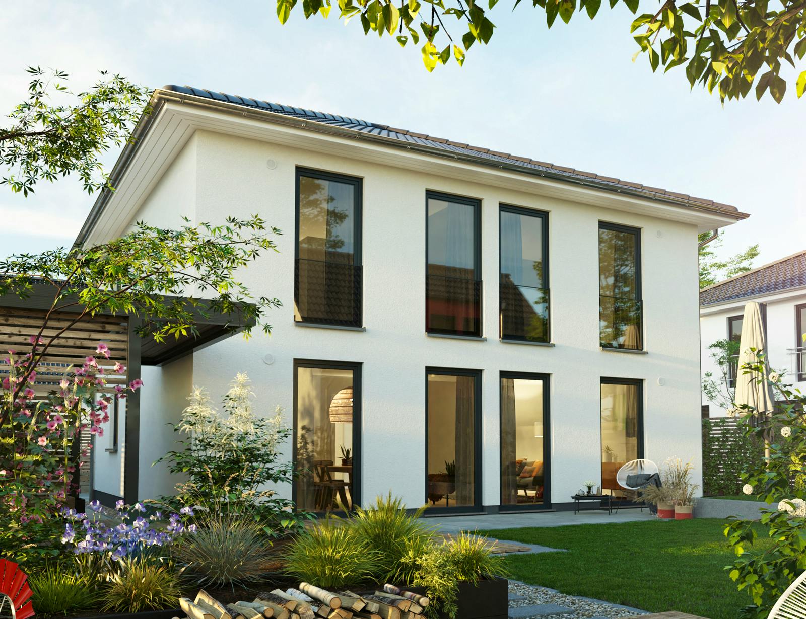 Massivhaus Stadtvilla 145 von Town & Country Haus Deutschland Schlüsselfertig ab 257150€, Stadtvilla Außenansicht 1