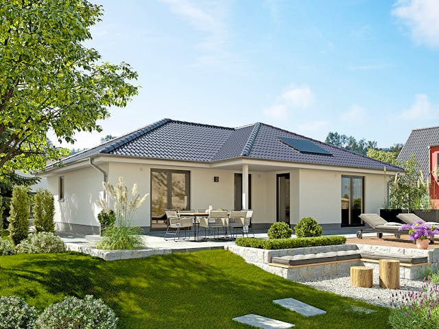 Massivhaus Winkelbungalow 108 von Town & Country Haus Deutschland Schlüsselfertig ab 227650€, Bungalow Außenansicht 1