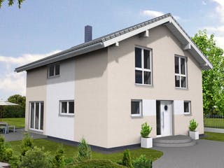 Fertighaus Trendline 140 von Suckfüll Energiesparhaus Schlüsselfertig ab 402975€, Satteldach-Klassiker Außenansicht 1