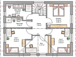Fertighaus Trendline 166 von Suckfüll Energiesparhaus Schlüsselfertig ab 458494€, Satteldach-Klassiker Grundriss 2