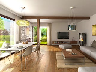 Fertighaus Aurelianus von Ü-Haus, Cubushaus Innenansicht 1