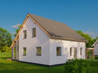 Fertighaus Nova 122 von Ü-Haus, Satteldach-Klassiker Außenansicht 4
