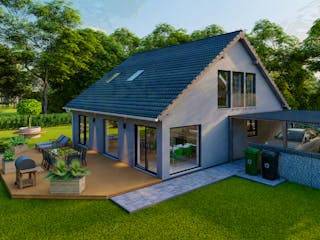 Fertighaus Solo 117 von Ü-Haus, Satteldach-Klassiker Außenansicht 2