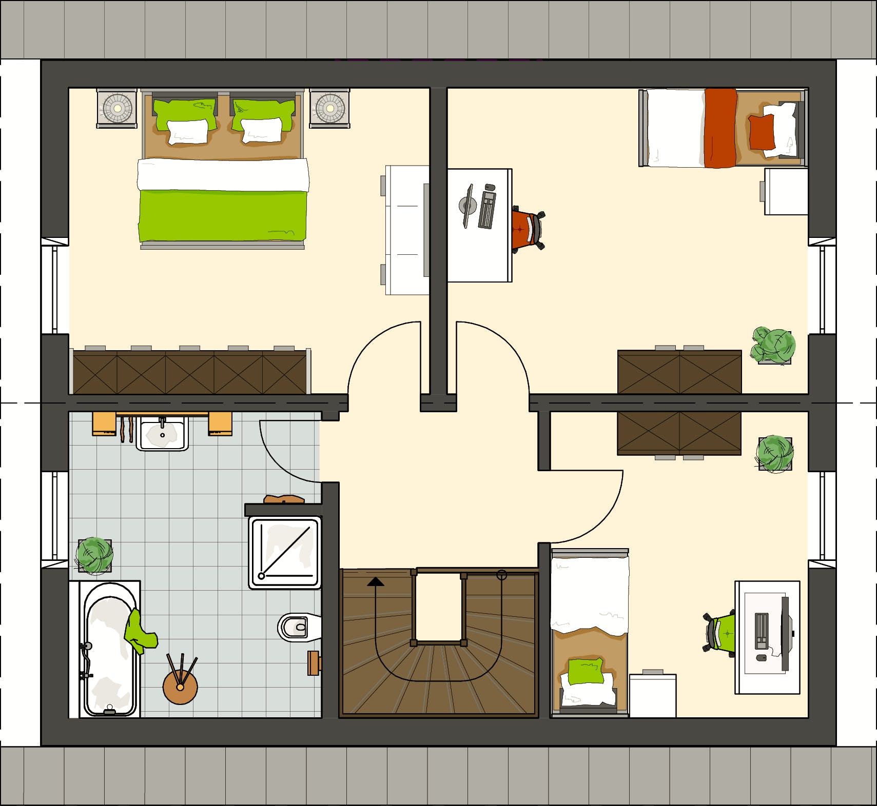Fertighaus UNO 2.0 100 S180 von FingerHaus Schlüsselfertig ab 322029€, Satteldach-Klassiker Grundriss 2