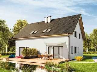 Fertighaus Duplex D97 von Vario-Haus - Deutschland Schlüsselfertig ab 321400€, Satteldach-Klassiker Außenansicht 1