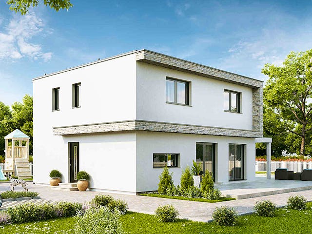 Fertighaus Family Edition von Vario-Haus - Deutschland Schlüsselfertig ab 384470€, Cubushaus Außenansicht 1