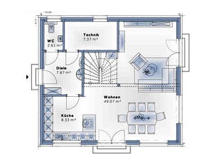 Fertighaus Family Edition von Vario-Haus - Österreich Schlüsselfertig ab 351800€, Cubushaus Grundriss 1