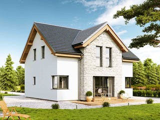 Fertighaus Family Emotion von Vario-Haus - Deutschland Schlüsselfertig ab 384470€, Satteldach-Klassiker Außenansicht 2