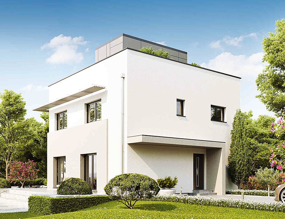 Fertighaus New Design SkyView von Vario-Haus - Deutschland Schlüsselfertig ab 475670€, Cubushaus Außenansicht 2