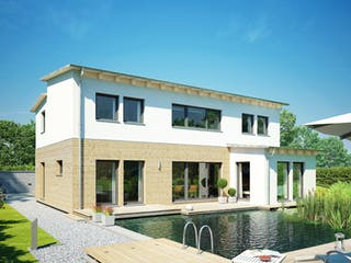 Fertighaus Vita 180 von Hanse Haus Schlüsselfertig ab 473063€, Pultdachhaus Außenansicht 1