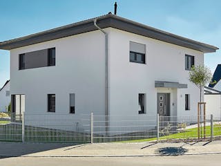 Fertighaus Walmdach 187 von LUXHAUS, Stadtvilla Außenansicht 3