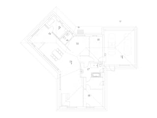 Fertighaus Walmdach 190 von LUXHAUS, Bungalow Grundriss 1
