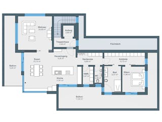 Fertighaus Mehrgenerationenhaus mit 4 Mietwohnungen von WeberHaus - Mehrfamilienhäuser, Cubushaus Grundriss 2