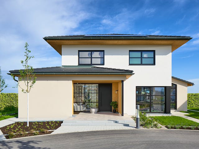 Fertighaus Ausstellungshaus Kappel-Grafenhausen von WeberHaus Schlüsselfertig ab 670000€, Stadtvilla Außenansicht 1