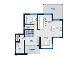 Fertighaus Ausstellungshaus Kappel-Grafenhausen von WeberHaus Schlüsselfertig ab 670000€, Stadtvilla Grundriss 1