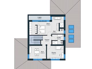 Fertighaus Ausstellungshaus Kappel-Grafenhausen von WeberHaus Schlüsselfertig ab 670000€, Stadtvilla Grundriss 2