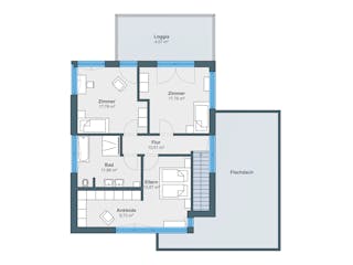 Fertighaus Ausstellungshaus Rheinau-Linx CityLife 700 von WeberHaus Schlüsselfertig ab 410000€, Cubushaus Grundriss 2