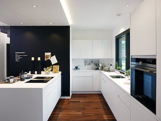 Fertighaus Ausstellungshaus Rheinau-Linx Jubiläumshaus von WeberHaus Schlüsselfertig ab 695000€, Pultdachhaus Innenansicht 4