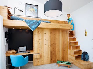 Fertighaus Ausstellungshaus Rheinau-Linx Jubiläumshaus von WeberHaus Schlüsselfertig ab 695000€, Pultdachhaus Innenansicht 8