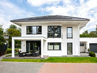 Fertighaus Ausstellungshaus Wuppertal CityLife 250 von WeberHaus Schlüsselfertig ab 595000€, Stadtvilla Außenansicht 2