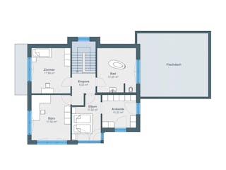 Fertighaus Ausstellungshaus Wuppertal CityLife 250 von WeberHaus Schlüsselfertig ab 443000€, Stadtvilla Grundriss 2
