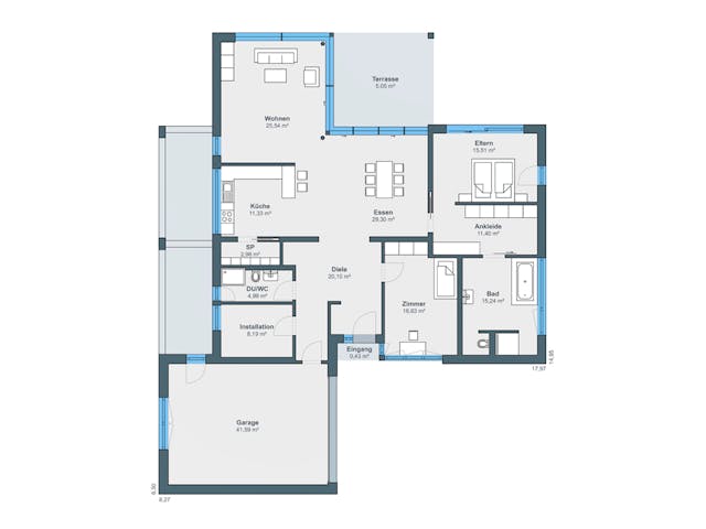 Fertighaus Ausstellungshaus Mannheim Bungalow von WeberHaus Schlüsselfertig ab 656000€, Bungalow Grundriss 1 Fertighaus Ausstellungshaus Mannheim Bungalow von WeberHaus Schlüsselfertig ab 656000€, Bungalow Grundriss 1