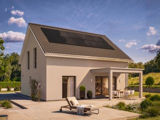 Fertighaus Jubiläumshaus Balance 205 von WeberHaus Schlüsselfertig ab 318650€, Satteldach-Klassiker Außenansicht 1