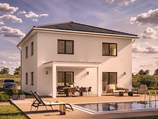 Fertighaus Jubiläumshaus CityLife 405 von WeberHaus Schlüsselfertig ab 368650€, Stadtvilla Außenansicht 1