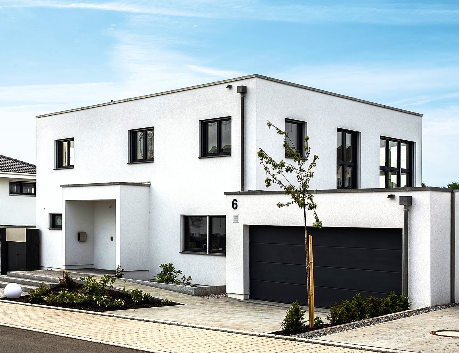 Fertighaus Kundenhaus Balance 400 von WeberHaus Schlüsselfertig ab 653150€, Cubushaus Außenansicht 1