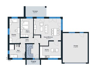 Fertighaus Kundenhaus Balance 400 von WeberHaus Schlüsselfertig ab 653150€, Cubushaus Grundriss 1