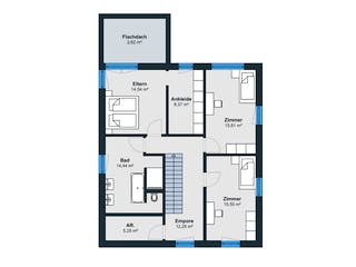 Fertighaus Kundenhaus Klee - CityLife 450 von WeberHaus Schlüsselfertig ab 420660€, Cubushaus Grundriss 2