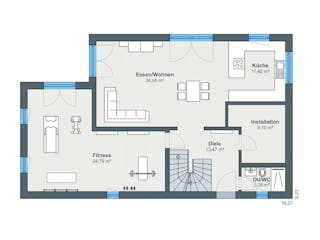 Fertighaus Kundenhaus Croce - generation5.5 Haus 200 von WeberHaus Schlüsselfertig ab 361500€, Grundriss 1