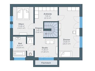 Fertighaus Kundenhaus Heinemann - generation5.5 Haus 150 von WeberHaus Schlüsselfertig ab 356000€, Grundriss 2