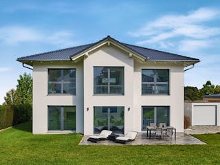 Fertighaus Kundenhaus Karg von WeberHaus Schlüsselfertig ab 525000€, Stadtvilla Außenansicht 3