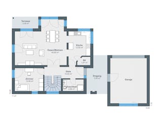 Fertighaus Ausstellungshaus Köln - generation5.5 200 von WeberHaus Schlüsselfertig ab 464000€, Grundriss 1