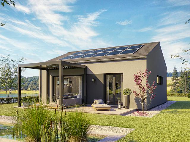 Fertighaus newLife Bungalow von WeberHaus Schlüsselfertig ab 235260€, Bungalow Außenansicht 1