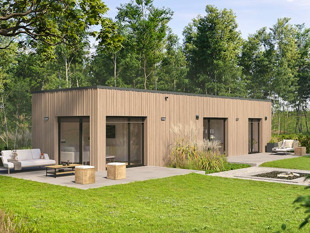 Fertighaus Option Bungalow von WeberHaus Schlüsselfertig ab 189000€, Bungalow Außenansicht 1