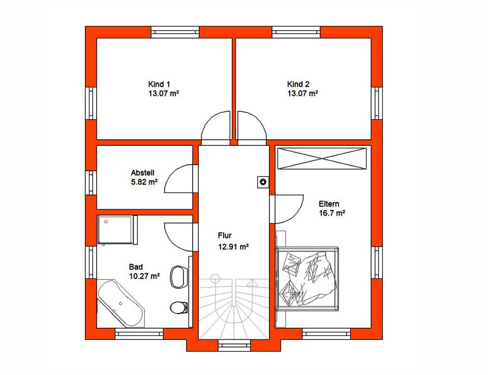 Massivhaus Stadtvilla 336 von WEIOTT-Massiv-Haus, Stadtvilla Grundriss 2