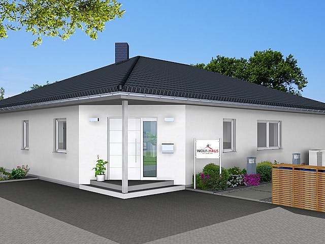 Fertighaus EDITION B 126 von Wolf-Haus Schlüsselfertig ab 334919€, Bungalow Außenansicht 2