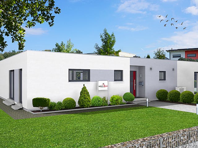 Fertighaus EDITION B 145.2 von Wolf-Haus Schlüsselfertig ab 415775€, Bungalow Außenansicht 2