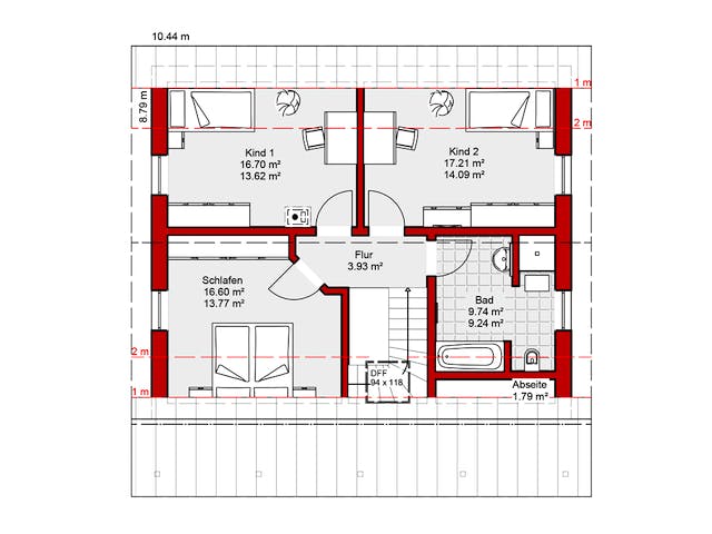 Fertighaus EDITION E 139 von Wolf-Haus Schlüsselfertig ab 369515€, Satteldach-Klassiker Grundriss 2