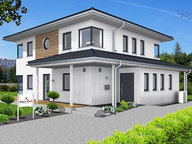 Fertighaus EDITION S 156 von Wolf-Haus Schlüsselfertig ab 463574€, Stadtvilla Außenansicht 2