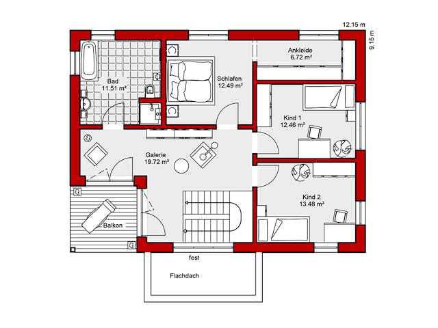 Fertighaus EDITION S 161 von Wolf-Haus Schlüsselfertig ab 461646€, Cubushaus Grundriss 2