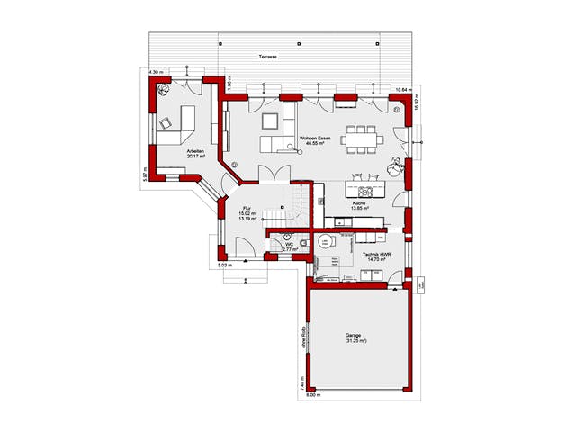 Fertighaus EDITION S 165 von Wolf-Haus Schlüsselfertig ab 478196€, Stadtvilla Grundriss 1