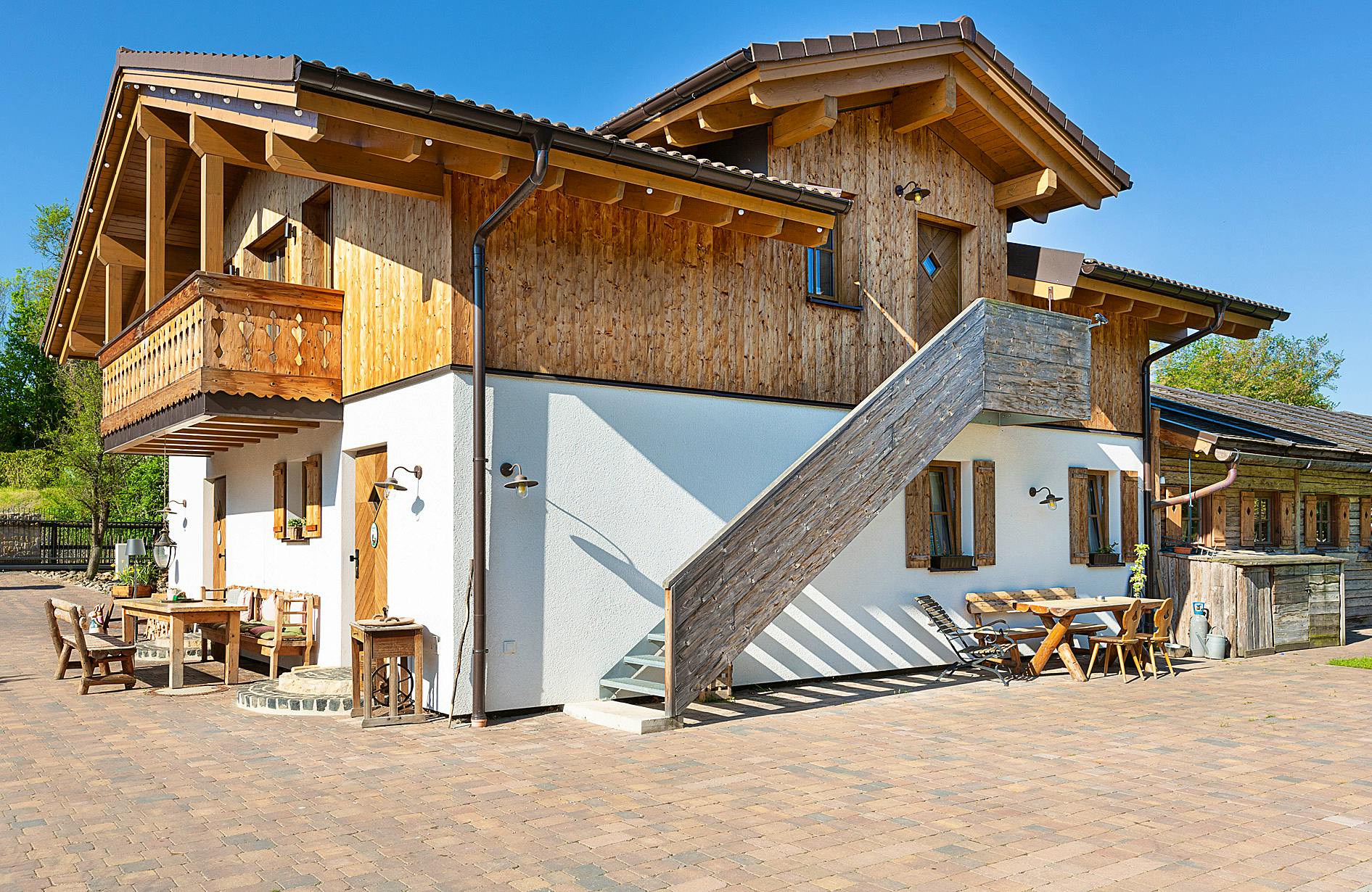 Fertighaus Landgut Wickerbachmühle von Wolf System, Satteldach-Klassiker Außenansicht 1