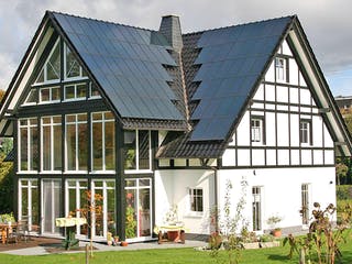 Fertighaus Haus Bremerich von Wiese und Heckmann, Fachwerk Außenansicht 3