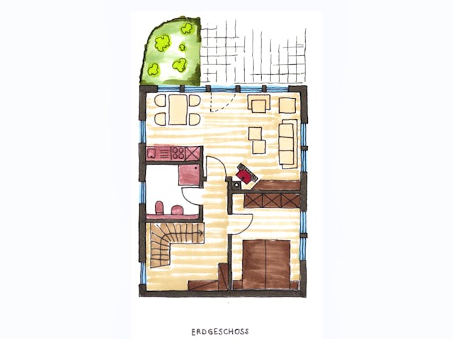 Fertighaus Haus Müller von Wiese und Heckmann, Satteldach-Klassiker Grundriss 1